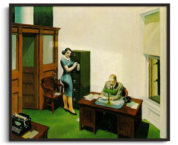 Inspiration Hopper - Bureau la nuit