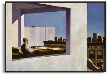 Inspiration Bureau dans une petite ville Hopper - peinture à l'huile